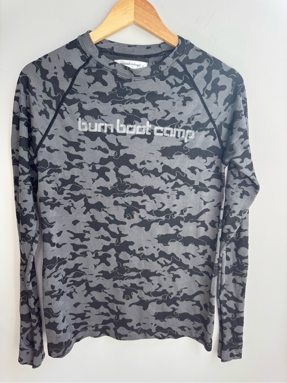 Burn Boot Camp Women's Gray Camo Muscle Tee
